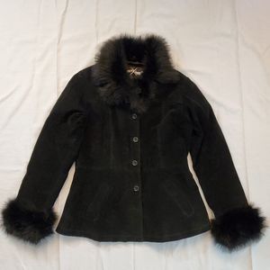WILSONS LEATHER MAXIMA Woman's Faux Fur Trim Coat